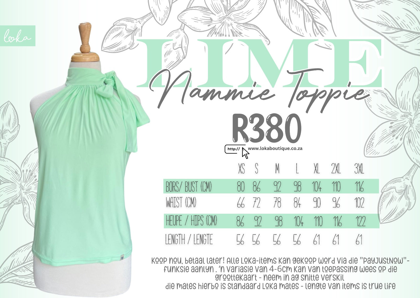 Ladies Lime Nammie Top