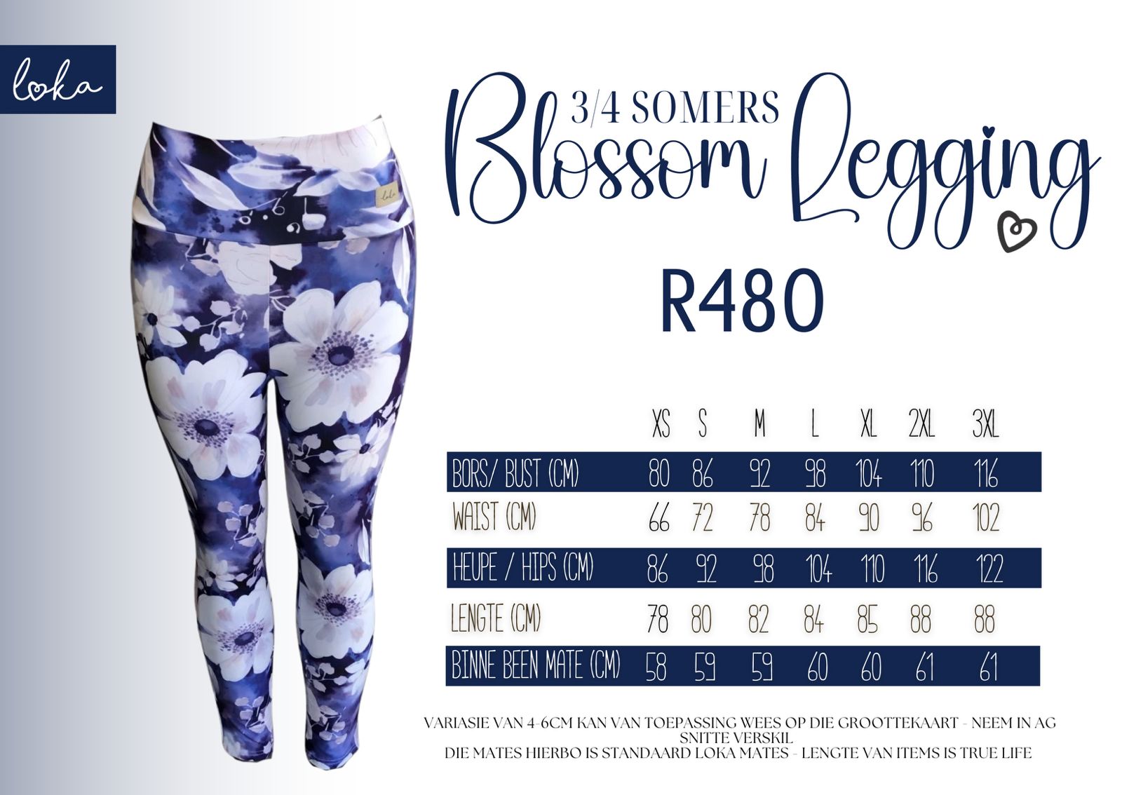 Ladies 3/4 Blossom Leggings