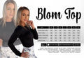 Blom Plain Swart Langmou Top