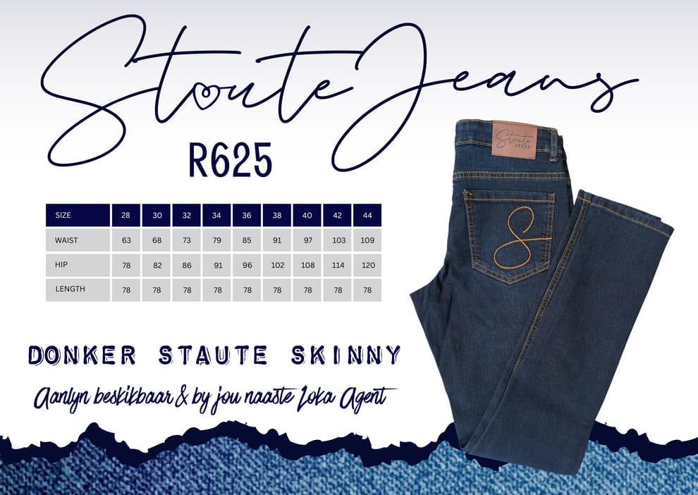 Ladies Donker Skinny Staute Jeans