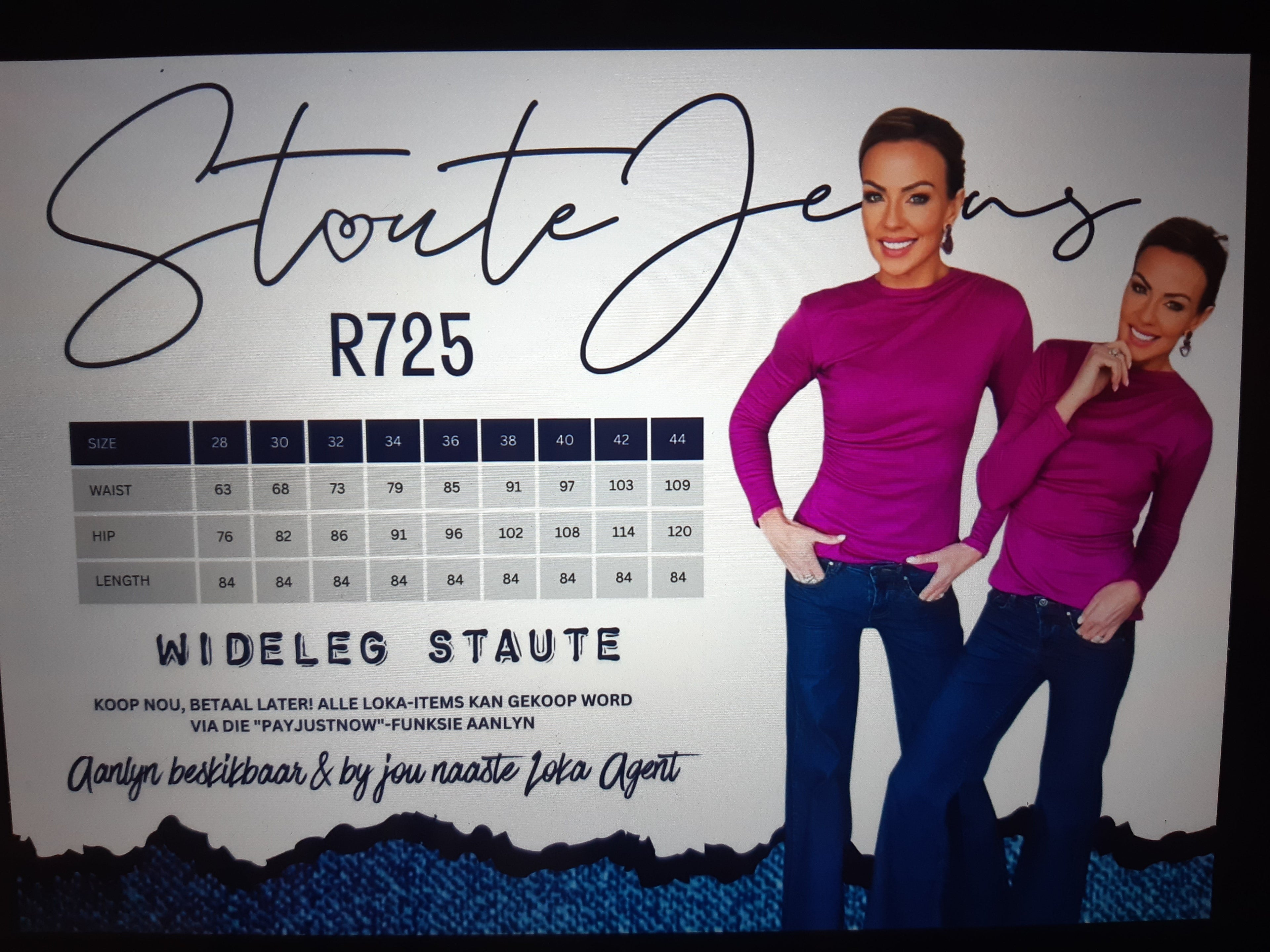 Wideleg Staute Jeans