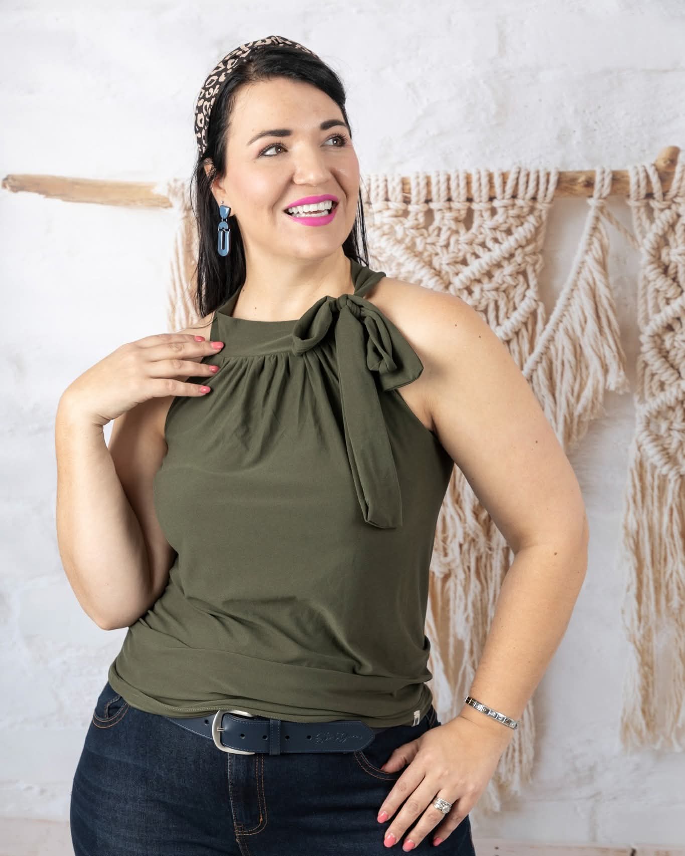 Ladies Olyfgroen Nammie Top